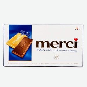 Шоколад молочный Merci, 100г